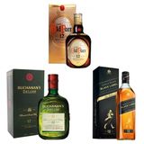 Whisky Grand Old Parr 1l + Black Label 1l + Buchanan&#39;s 1l