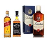 Kit Jack Daniels 375ml + Red Label 500ml + Ballantines 750ml