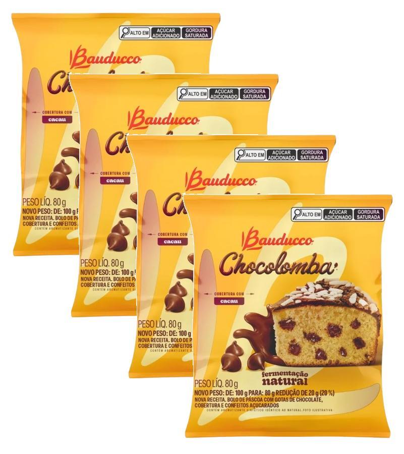 Bolo de Páscoa com Gotas de Chocolate Bauducco Chocolomba Caixa