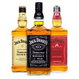 Whisky Jack Daniel&#39;s Tennessee Honey + Fire + Old No.7 - 1 L