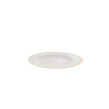 Prato Sobremesa Filetado Tramontina Elisa Em Porcelana Com Borda Dourada 21 Cm - 96010/306