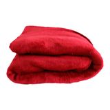 Manta Microfibra Antialérgica Casal Plush 1,80 X 2,00 - Vermelho