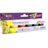 Tinta Acrílica Fosca 15ml 6 Cores - Acrilex