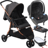 Carrinho Moises Bebe Conforto Base Isofix Burigotto Cr3 Cobre