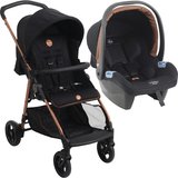 Carrinho De Bebe Com Bebe Conforto Burigotto Lui Preto Cobre