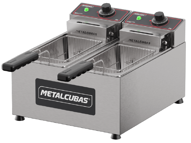 Fritadeira Elétrica  2 Cubas Fe 2c Metalcubas 220v