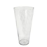 Vaso Decorativo Vidro Rigado Ibiza Grande 28cm - Mistral