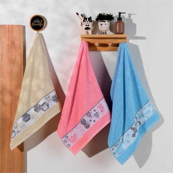 Toalha De Banho Infantil 100% Algodão Fio Penteado 70 X 1,10 - Nude