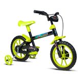 Bicicleta Jack Preto E Verde Limão - Aro 12 - Verden Bike
