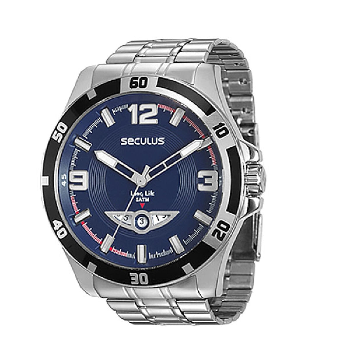 Relógio Analógico Masculino Prata Long Life - 28764gosvna1 - Seculus