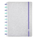 Caderno Inteligente 80 Folhas Médio - Lets Glitter Silver - Weci