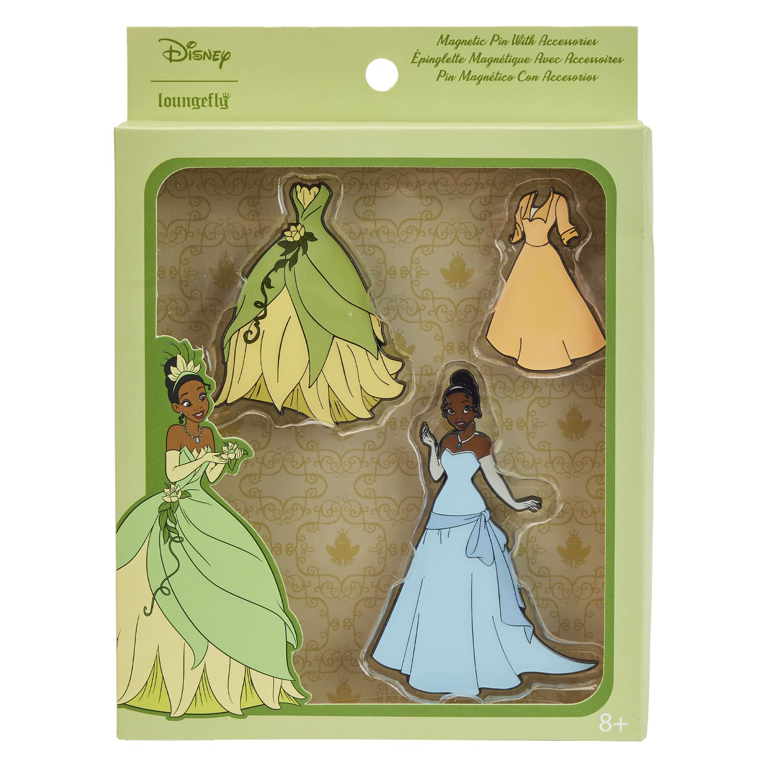 Conjunto De Pinos: Boneca De Papel Loungefly Disney Tiana Com Magnetismo