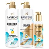 Kit Pantene Shampoo 510ml, Condicionador 510ml E Óleo Capilar Equilíbrio 95ml