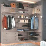 Painel De Fechamento De Canto Para Guarda Roupa Closet Modulado Smart Tube Duna