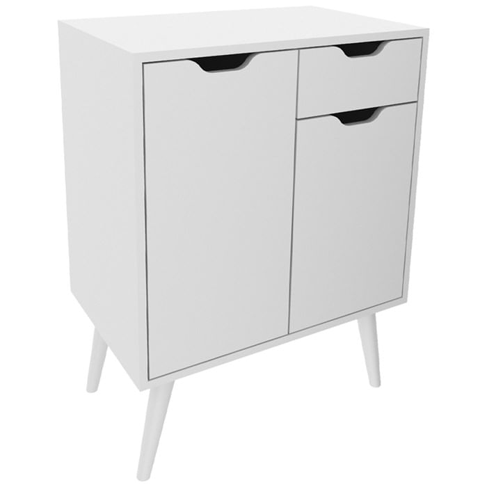Gabinete Para Banheiro 2 Portas 1 Gaveta Bn3637 Branco Tecno Mobili