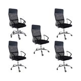 Kit 5 Cadeiras De Escritório Nagano Tela Mesh Ergonômica