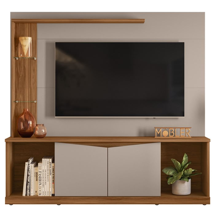 Estante Home Tv 70 Pol 180 Cm 2001141 Cinamomo Mell Grigio Mbl