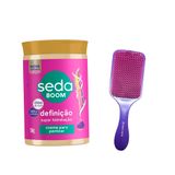 Creme De Pentear Seda + Escova Cabelo Marco Boni 7095 Raquete Free Flex