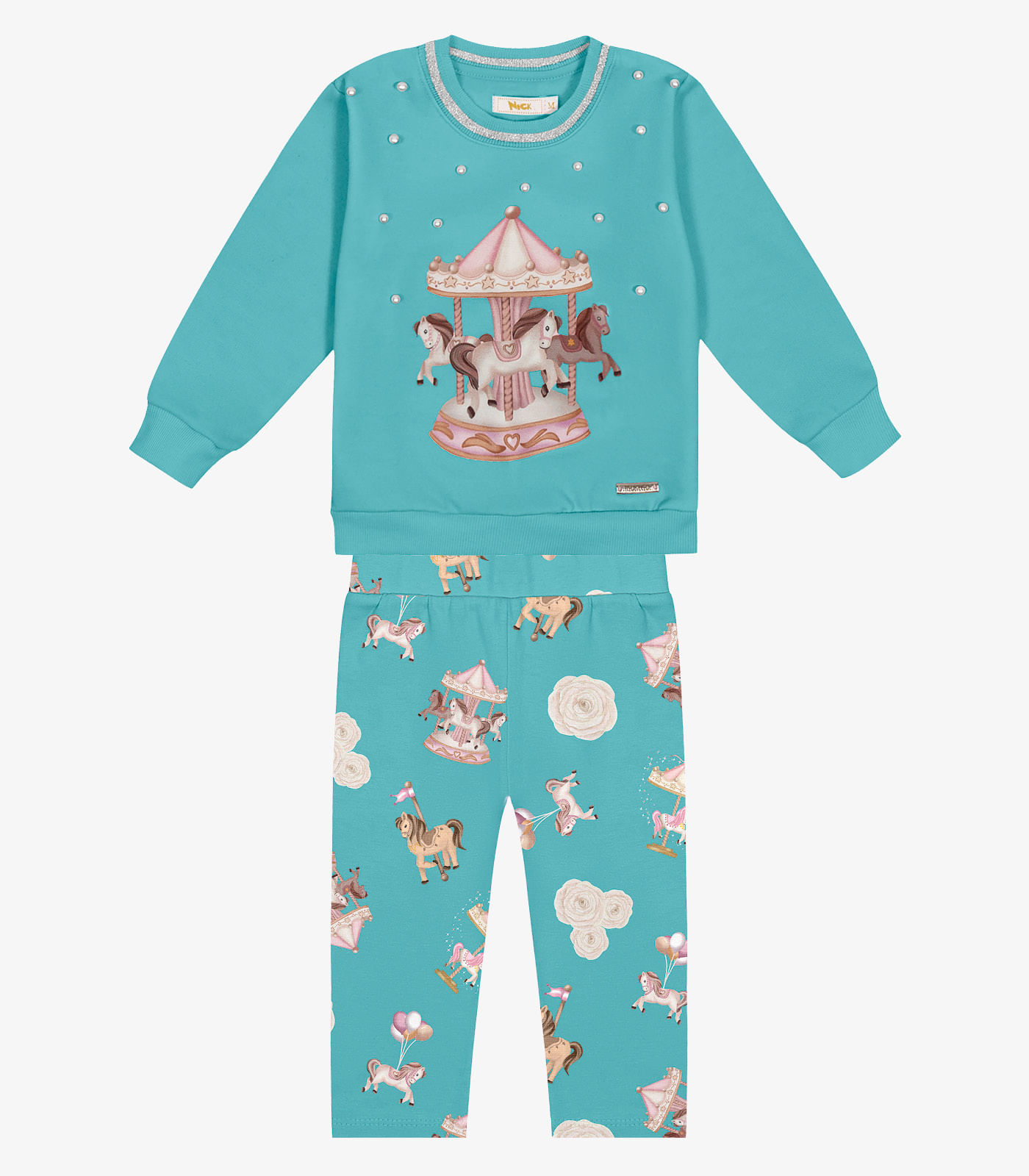 Conjunto Infantil Blusão Com Calça Trick Nick Azul 2