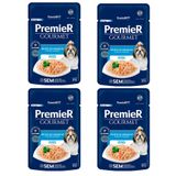 Kit Com 4 Ração Úmida Premier Cachorros Adultos Gourmet Peito De Frango E Arroz Integral 85 G