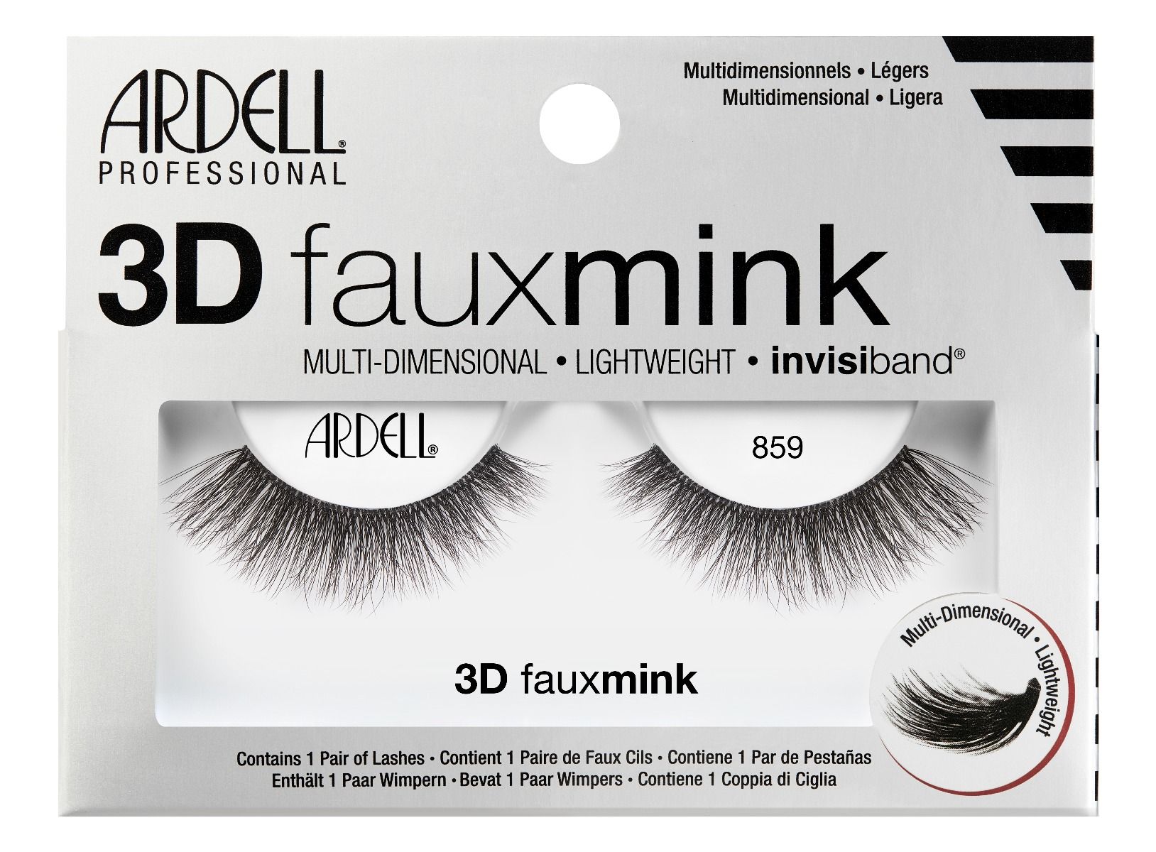 Cílios Postiços Ardell Professional 3d Fauxmink 859