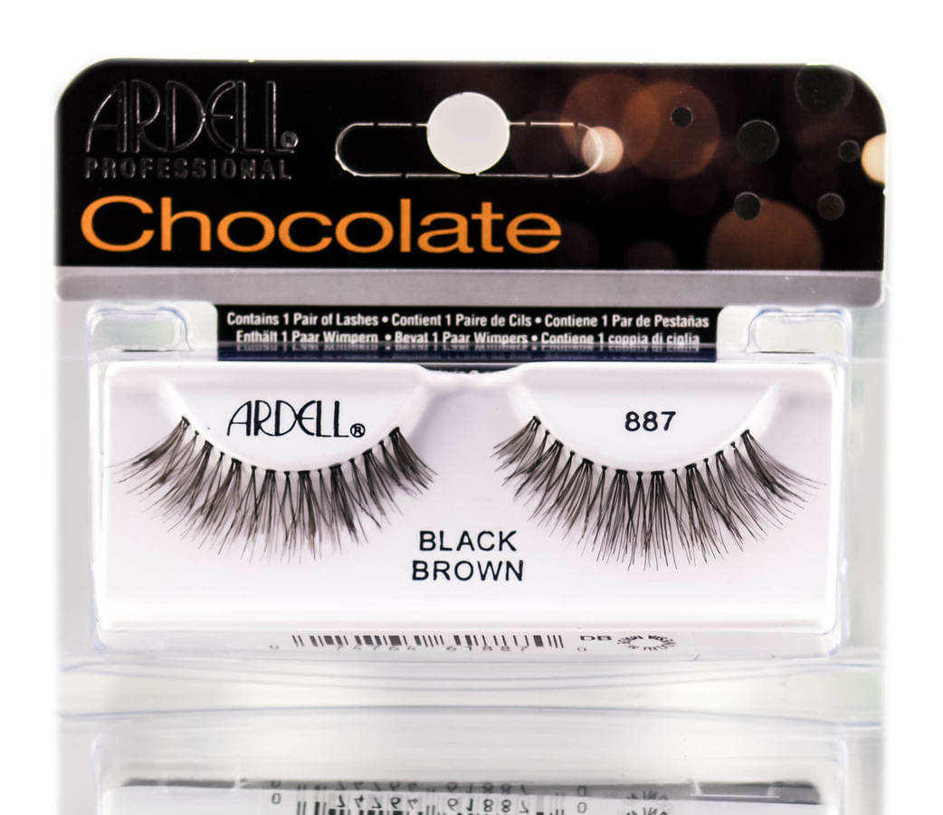 Cílios Postiços Ardell Chocolate Lashes Black Brown 886