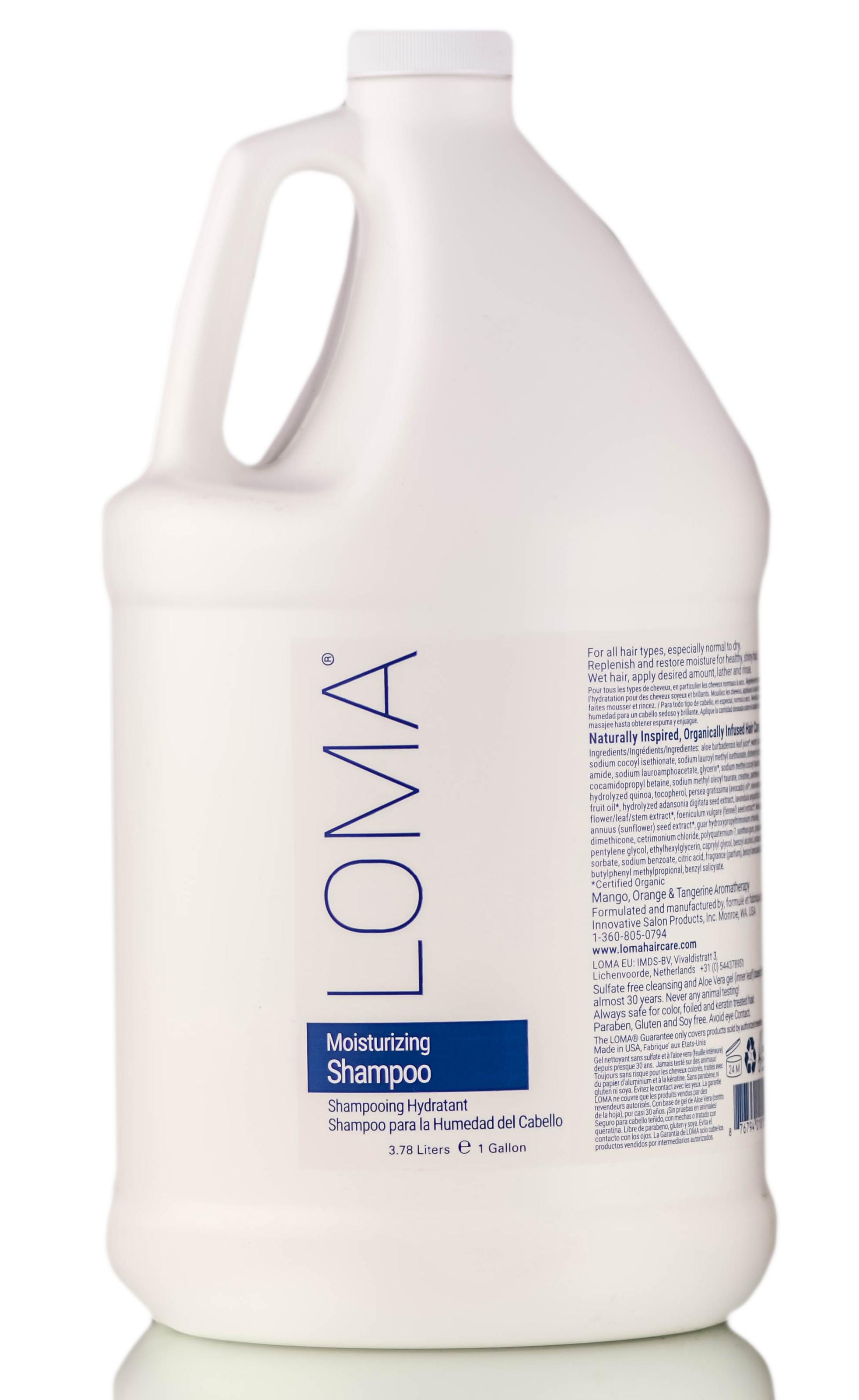 Shampoo Loma Organics Hidratante 355ml/1l Para Todos Os Cabelos T