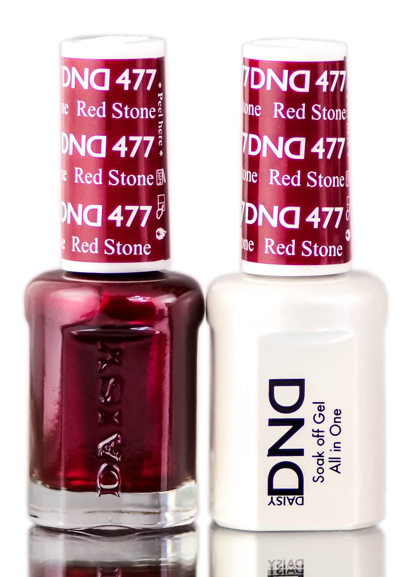 Gel Polish Duo Daisy Dnd Dc All In One + Nail Polish Red Sto