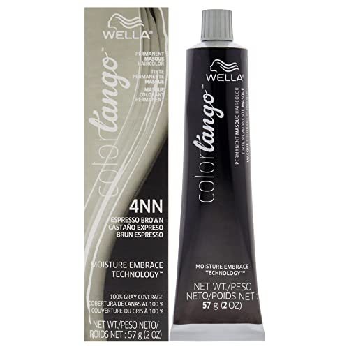 Tinta De Cabelo Permanente Wella Color Tango, 4nn Marrom Méd