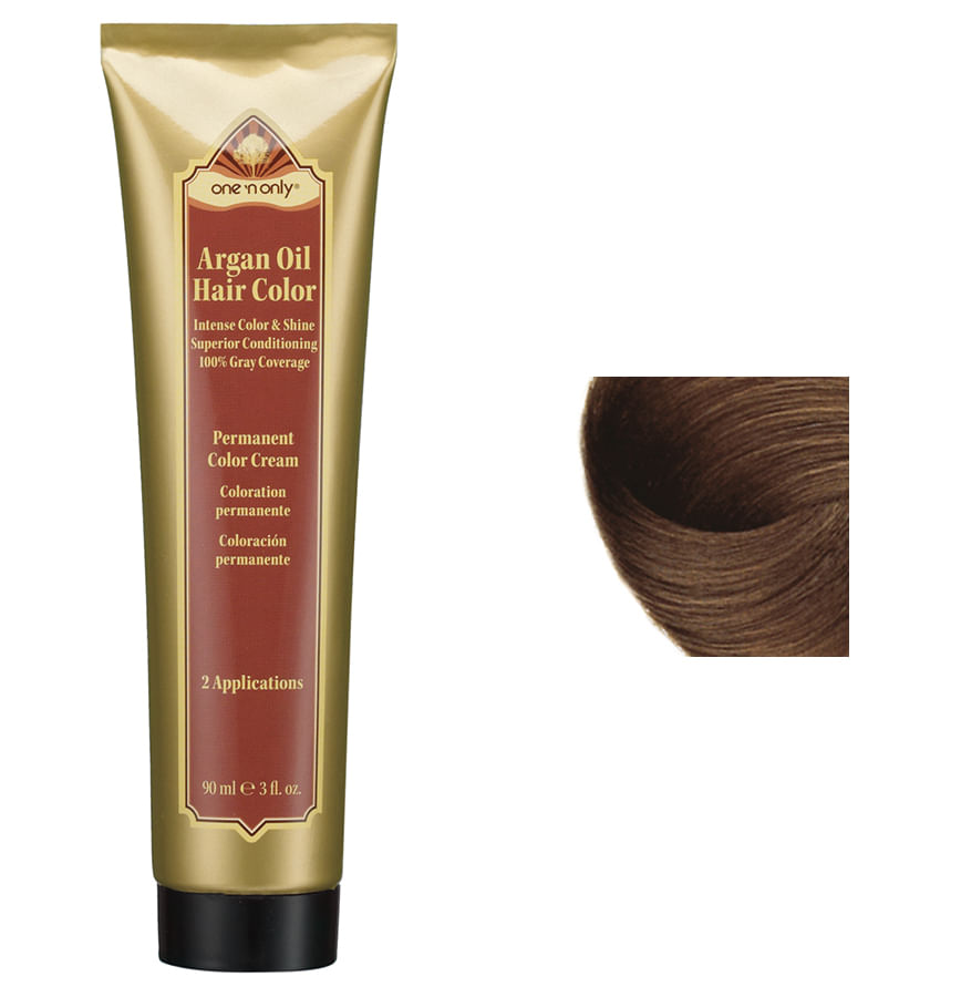 Tintura De Cabelo One &#39;n Only Óleo De Argan Permanente 6n Dark Natural Blo