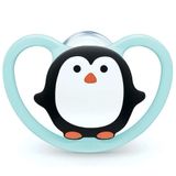 Chupeta Nuk Space Silicone Boy Pinguim 0-6m Pa7333-1b