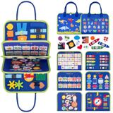 Brinquedos Busy Board Kiddopark Montessori De 1 A 4 Anos Com Alça