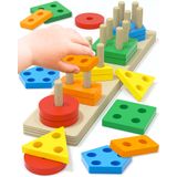 Quebra-cabeças De Madeira Montessori Toys Bekayshad De 1 A 3 Anos Com Classificador