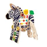 Brinquedo De Atividades Para Crianças De Madeira Manhattan Toy Safari Zebra