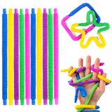 Sensory Toys Nutty Toys Pop Tubes, Pacote Com 10 Unidades Para Crianças Com Tdah E A.