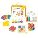 Quebra-cabeça Montessori Toy Bimbly Wooden Geometric Sorter Fraction