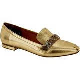 Sapato Mocassim Feminino Conforto Strass Ouro Vizzano 1351.107.26227 - Dourado/bege - 37