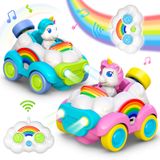 Carro De Controle Remoto Let&#39;s Go! Pacote Toddler Unicorn Com 2 Músicas