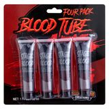 Tubo De Sangue Falso De Vampiro De Halloween 30 Ml X 4 Spooktacular