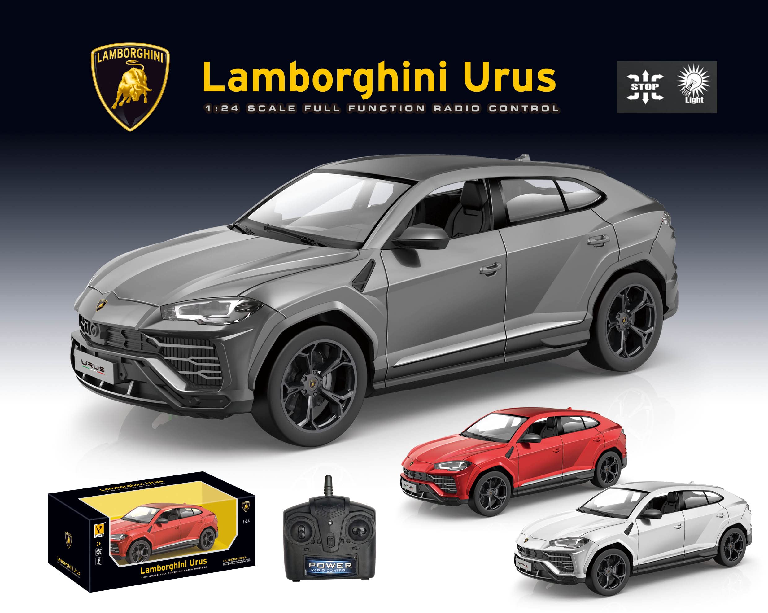 Carro De Controle Remoto 100 Classic Lamborghini Urus Escala 1:24