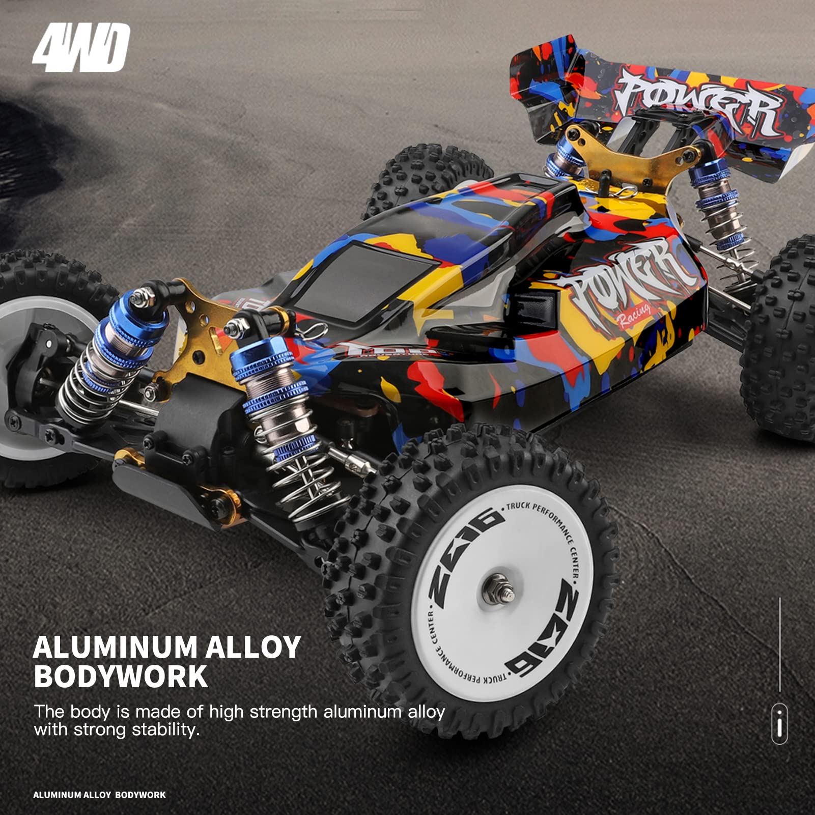 Rc Car Goolrc Wltoys 124007, Escala 1/12, 75 Km/h, Moto Sem Rc Car Goolrc Wltoys 124007, Escala 1/12, 75 Km/h, Moto Sem