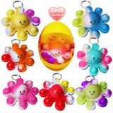 Chaveiro Toy Goodangie00 Octopus Mini Pop 30 Unidades Para Crianças