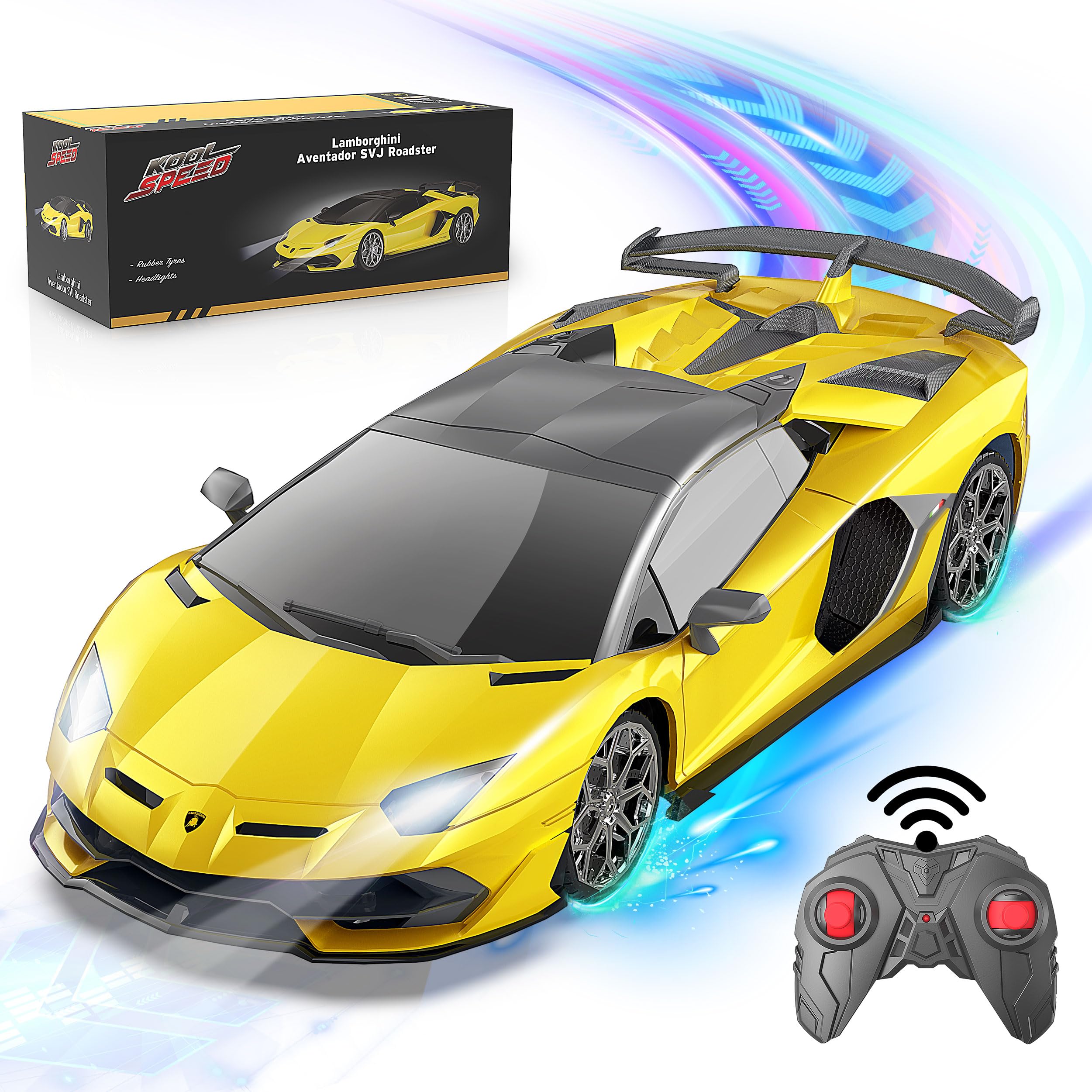 Carro De Controle Remoto Aeroquest Lamborghini Svj 1:24 Scale Yell