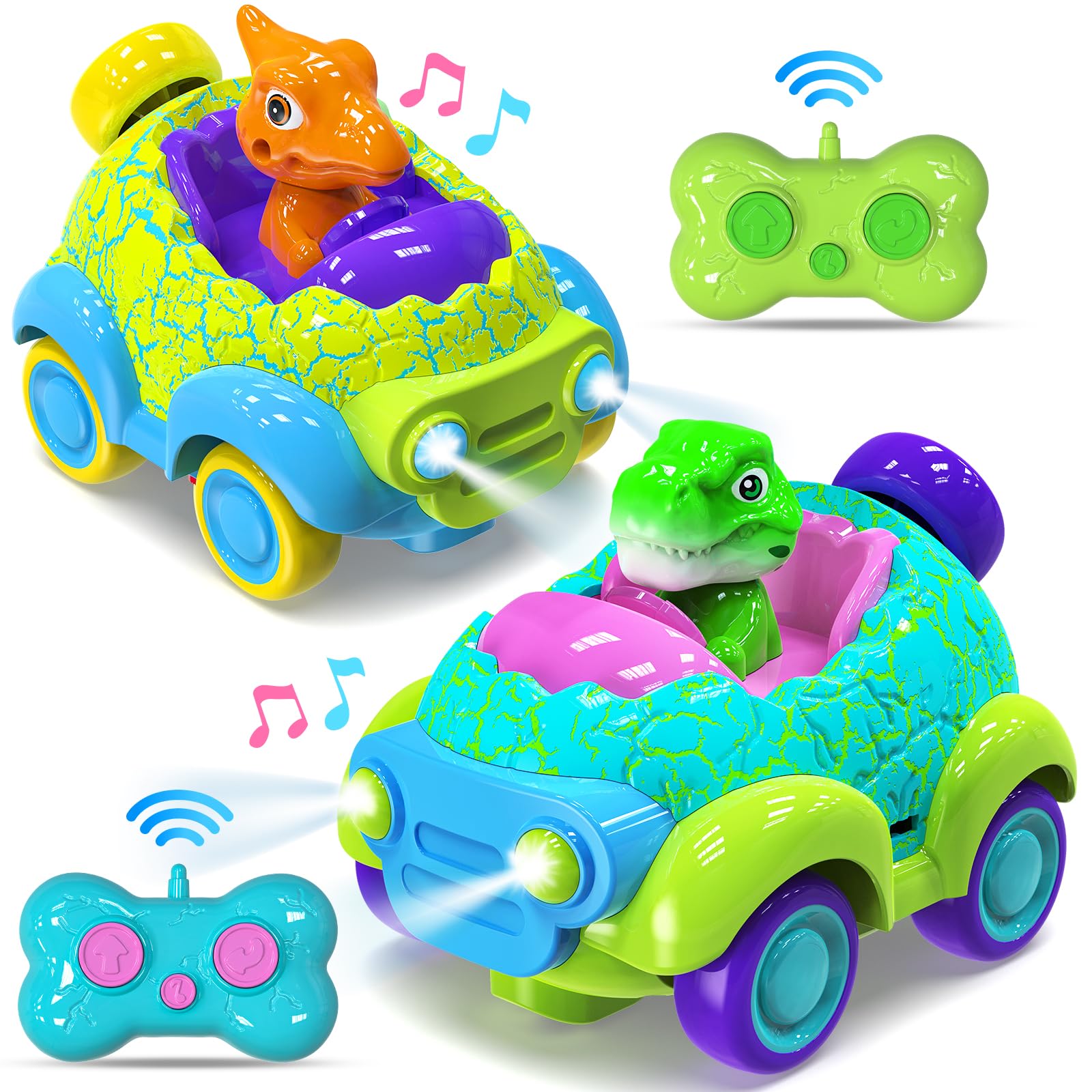 Carro De Controle Remoto Beefunni Beefunni Toddler W/ Dinosaur