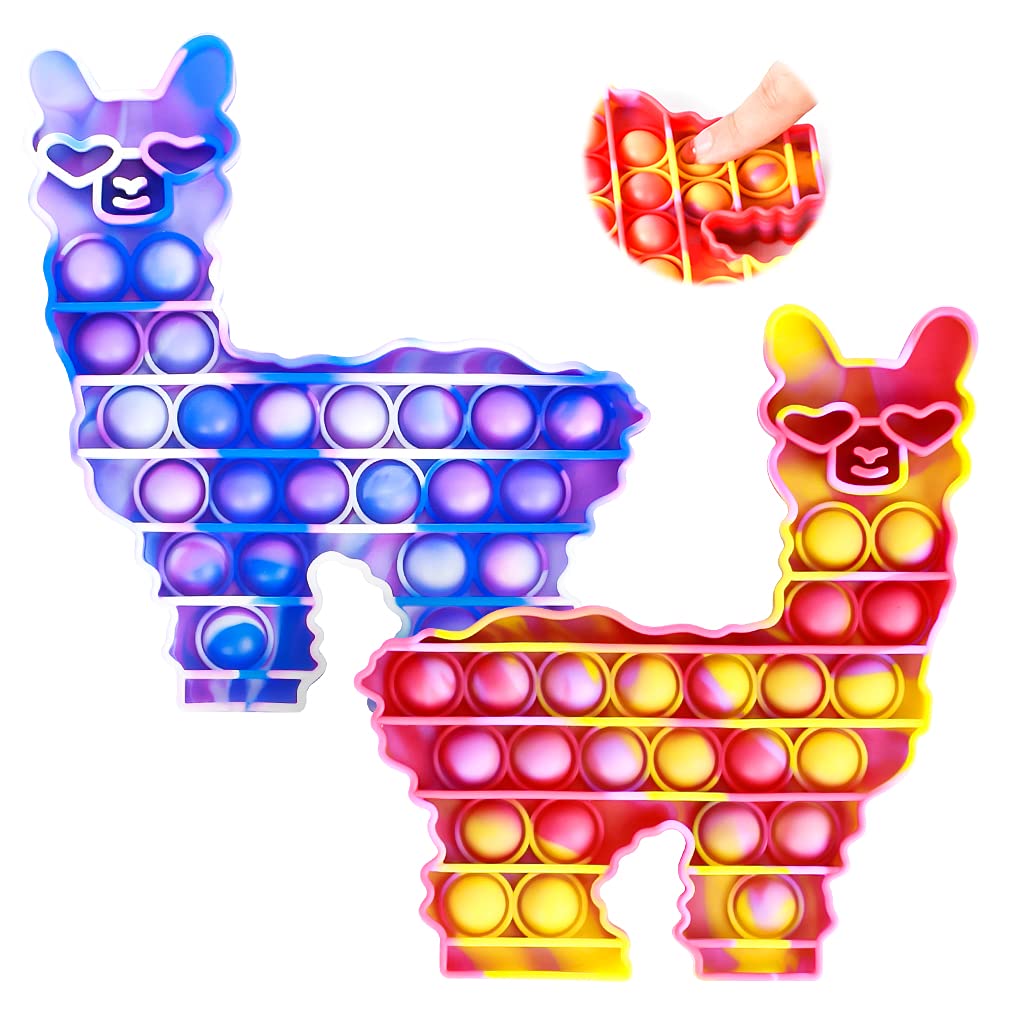 Brinquedo Fidget Llama Whatook Alpaca Popper, Silicone Sensorial, 2 Unidades