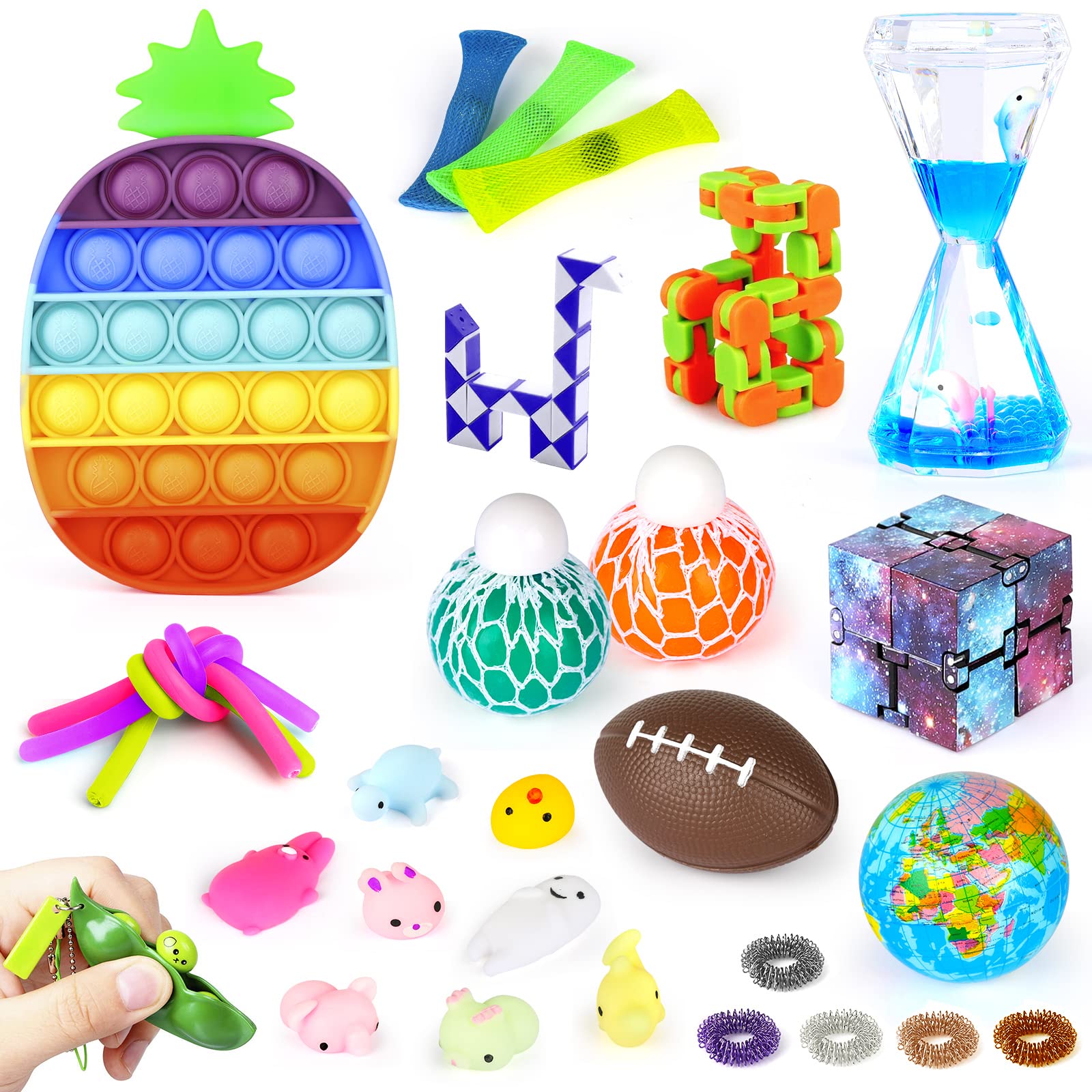 Conjunto De Brinquedos Fidget Cifaisi, 30 Unidades, Brinquedo Sensorial Push Bubble Para Crianças