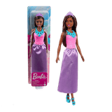 Boneca Barbie Dreamtopia Princesa Morena Saia Roxa - Mattel