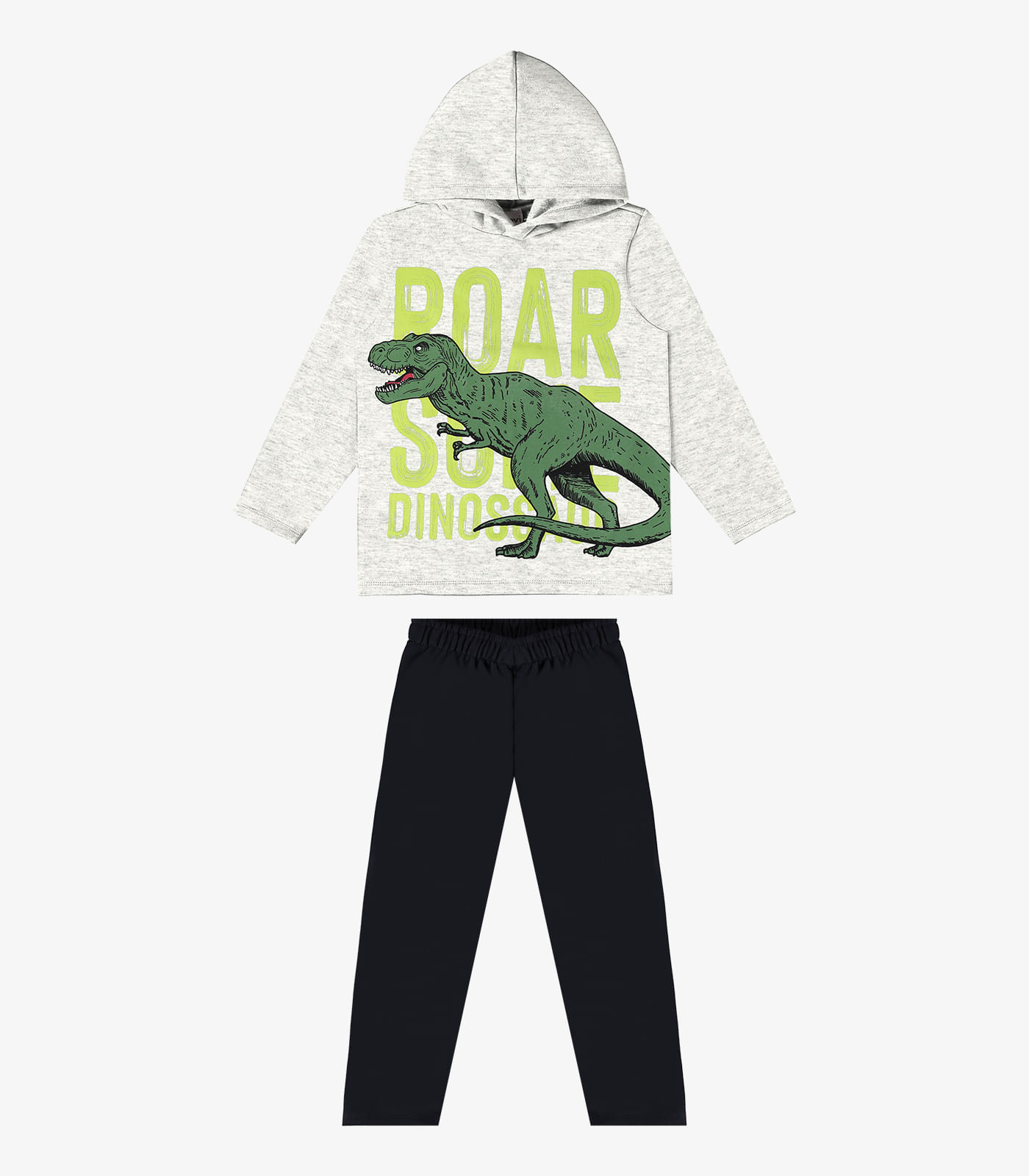 Conjunto Infantil Blusão Com Calça Rovi Kids Cinza 4