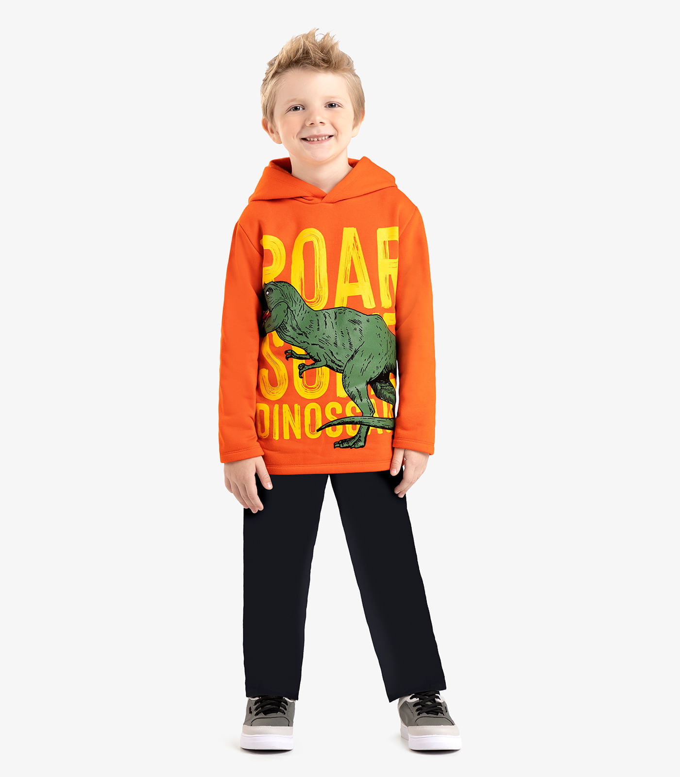 Conjunto Infantil Blusão Com Calça Rovi Kids Laranja 10