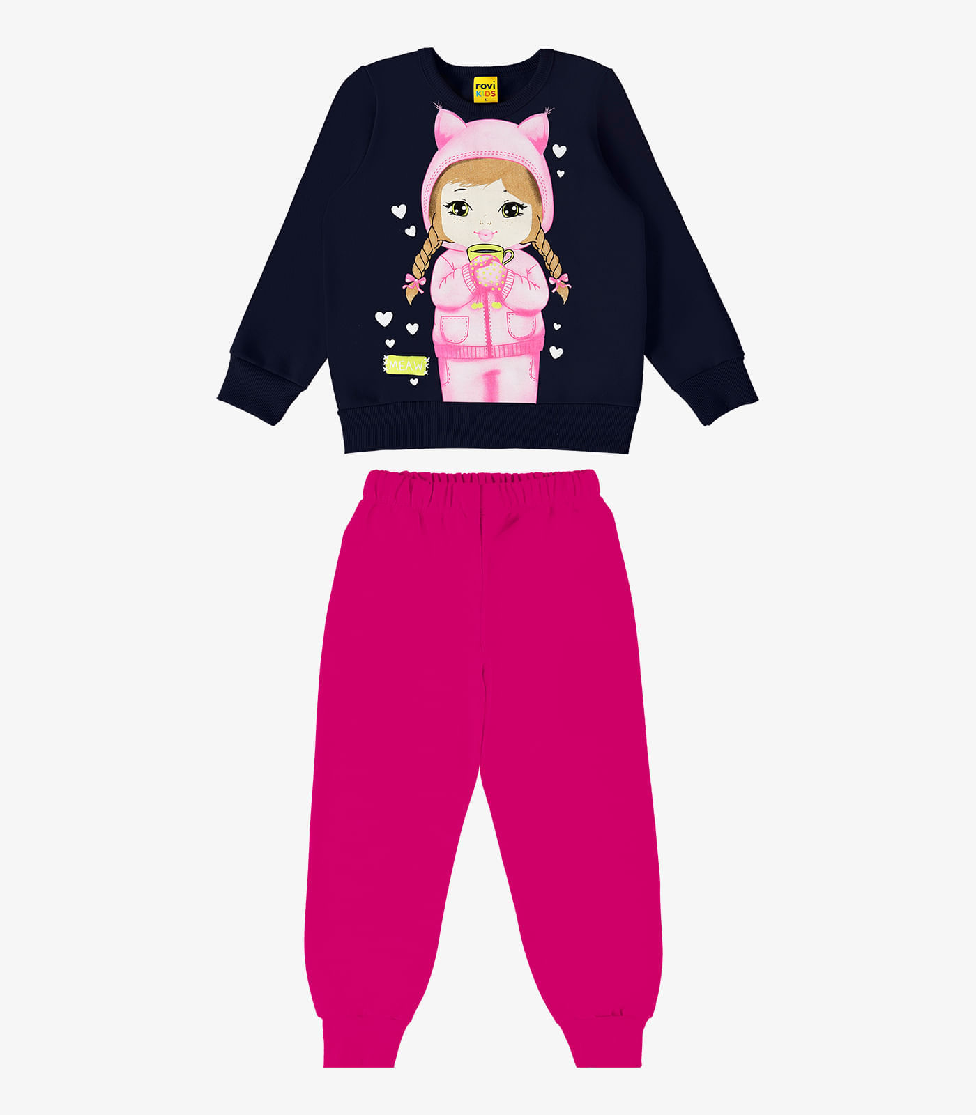 Conjunto Infantil Blusão Com Calça Rovi Kids Azul 2